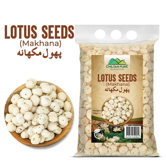 Whole Lotus Seeds / پھول مکھانہ / Phool Makhana / 130g – Chiltanpure.pk