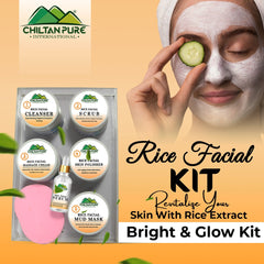 Rice Facial Kit - Revitalize Your Skin With Rice Extract Bright & Glow Kit