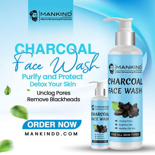 Charcoal Face Wash - Unclogs Pores, Brightens the Skin, and Eliminates Acne & Blackheads.