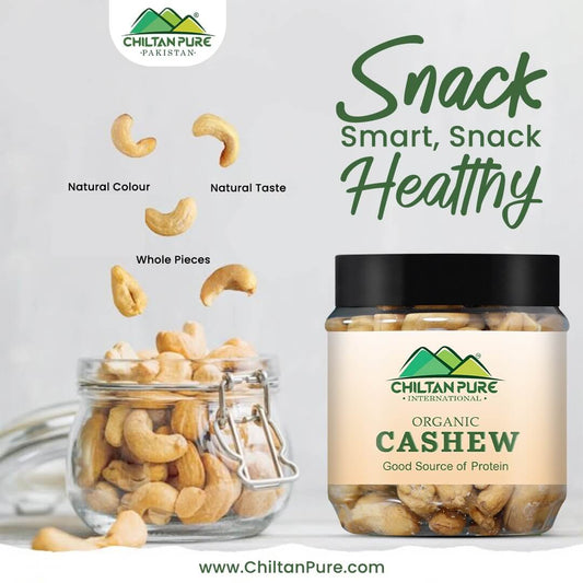 Cashew Nuts – Promotes weight loss, Improves heart health, rich in fiber & protein, contains variety of vitamins & minerals – 100% pure organic 160g