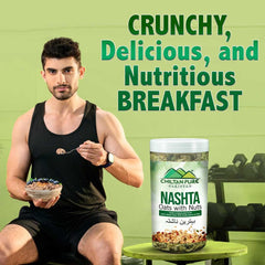 Nashta Oats with Nuts - Fuel Your Day with a Nutritious Nutty and Crunchy Bite