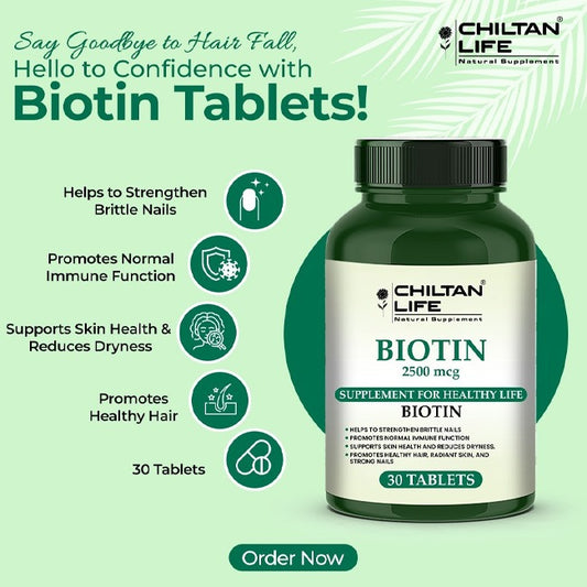 Biotin Tablets - 30 (2500mcg)