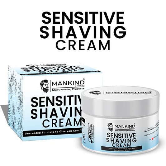 Sensitive Shaving Cream - Provides Smooth Razor Glide, Soften Facial Hair & Reduce Irritation Post Shaving.