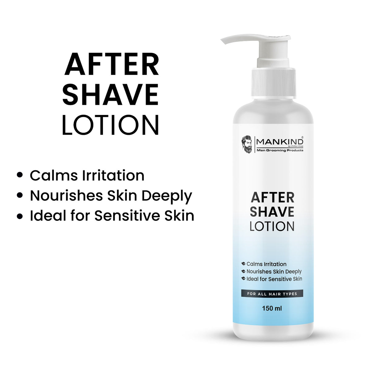 After Shave Lotion – Nourishes Skin Deeply, Ideal for Sensitive Skin, Calms Irritation & Razor Burns