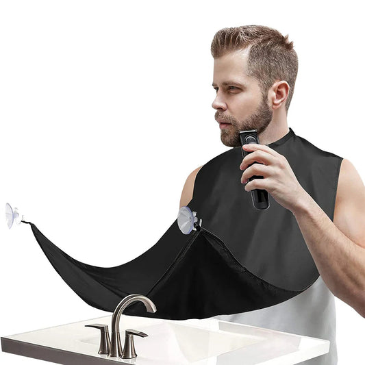 Beard Trimming Apron with Mirror Grip