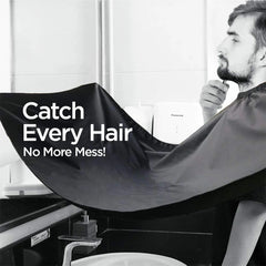 Beard Trimming Apron with Mirror Grip