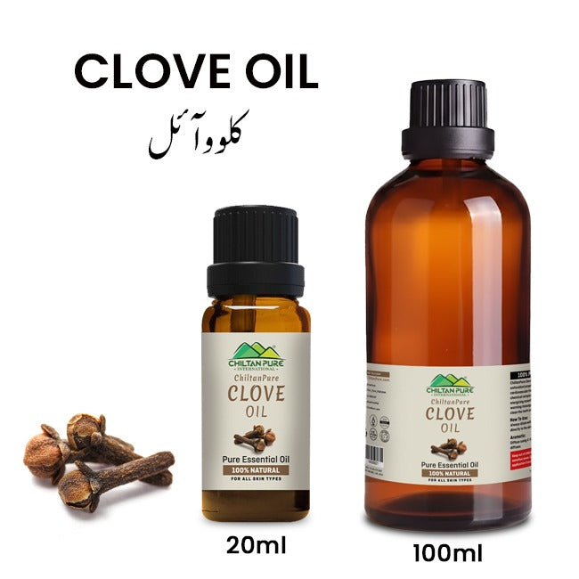 Clove Essential Oil – Good for Oral Health, Soothes Skin, Stimulates Hair Growth & Eliminates Toxins from Blood 20ml