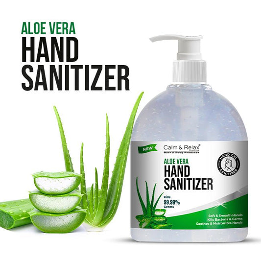 Aloe Vera Hand Sanitizer - Gives Quick Protection, kills 99% of germs, Hydrates, & Soothes Hands! - ChiltanPure