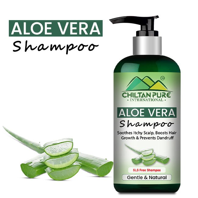 Aloe Vera Shampoo – Soothes Itchy Scalp, Boosts Hair Growth, Prevents Hair Loss & Dandruff - ChiltanPure