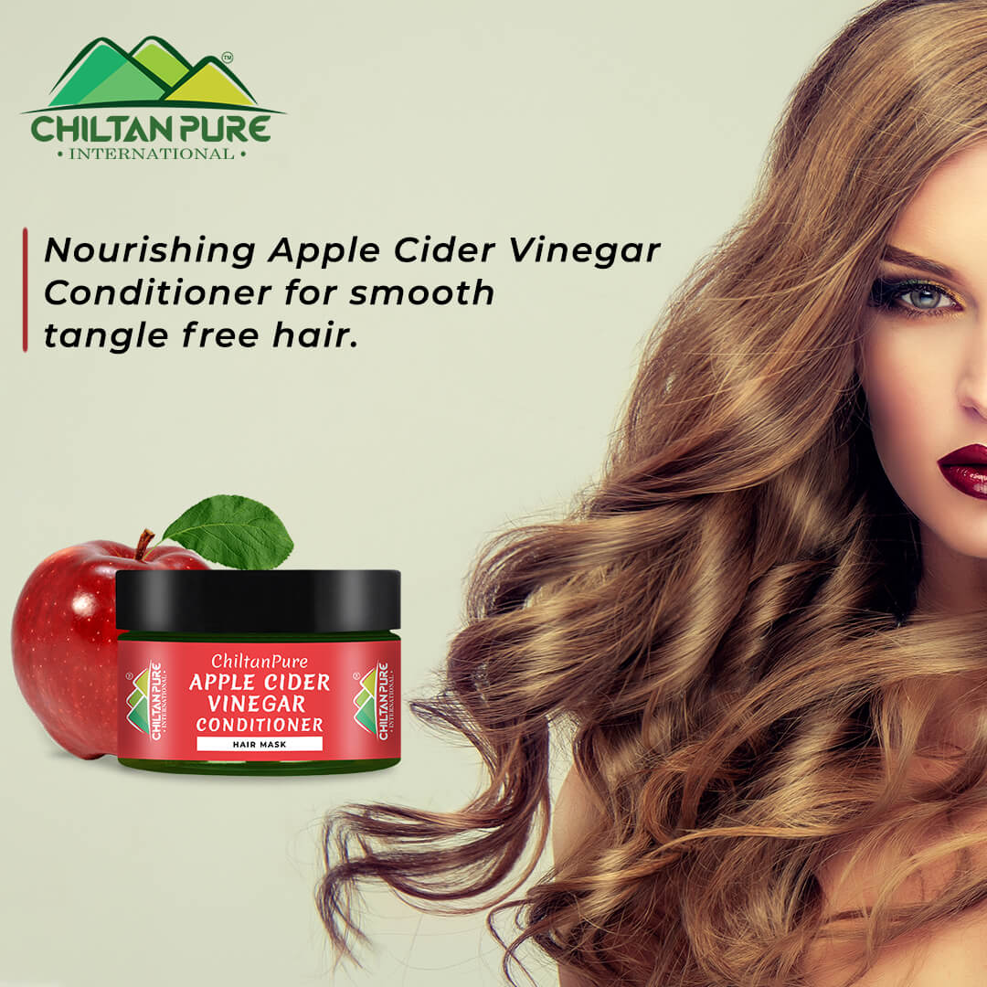 Apple Cider Vinegar Conditioner Hair Mask – Promote Hair Growth, Prevent Dandruff, Reduce Frizziness, Makes Hair Smooth & Shiny 250ml - ChiltanPure