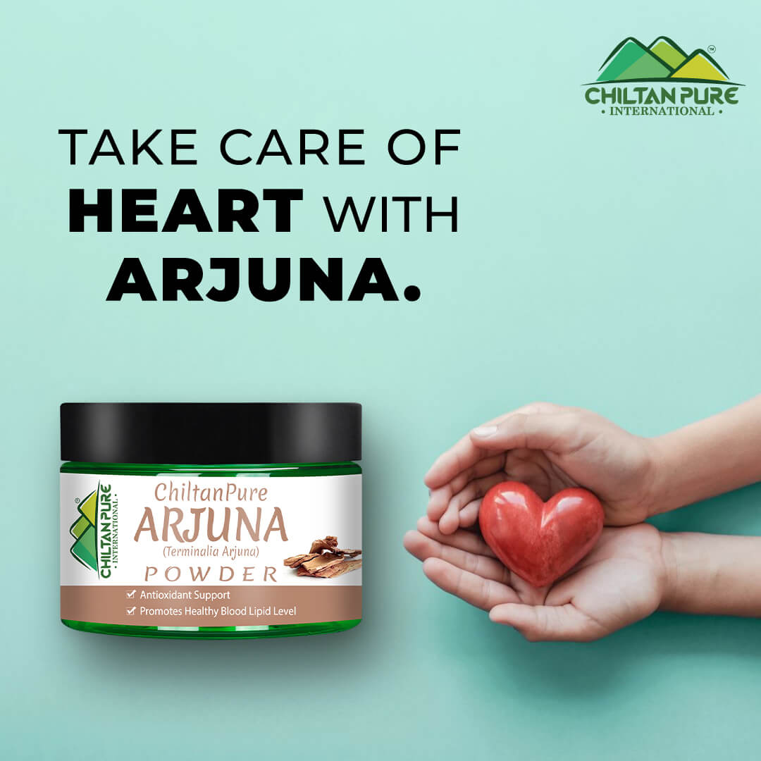 Arjuna Powder (Terminalia Arjuna) – Contains Antioxidants, Supports Cardiovascular Health, Promotes Healthy Blood Lipid levels & Immunity 65mg - ChiltanPure