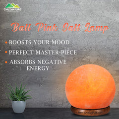 Ball Pink Salt Lamp [Large] – Clean is classy, a perfect master piece that boosts your mood, Improves sleep & air quality - ChiltanPure