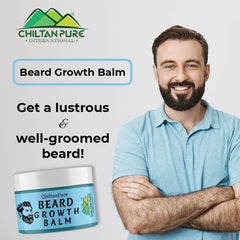 Beard Growth Balm – Adds Shine to Beard, Minimize Beard Curls, Style, Smoothes & Nourishes Beard 50ml - ChiltanPure