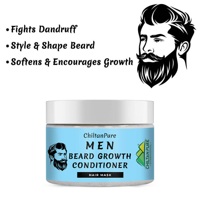 Beard Growth Conditioner Hair mask – Nourishes, Style & Boosts a Healthy, Shiny Beard 100ml - ChiltanPure