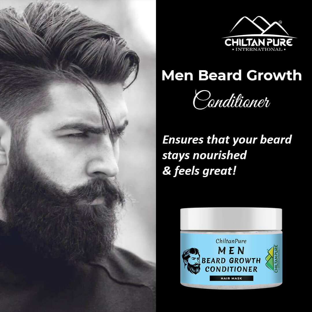 Beard Growth Conditioner Hair mask – Nourishes, Style & Boosts a Healthy, Shiny Beard 100ml - ChiltanPure