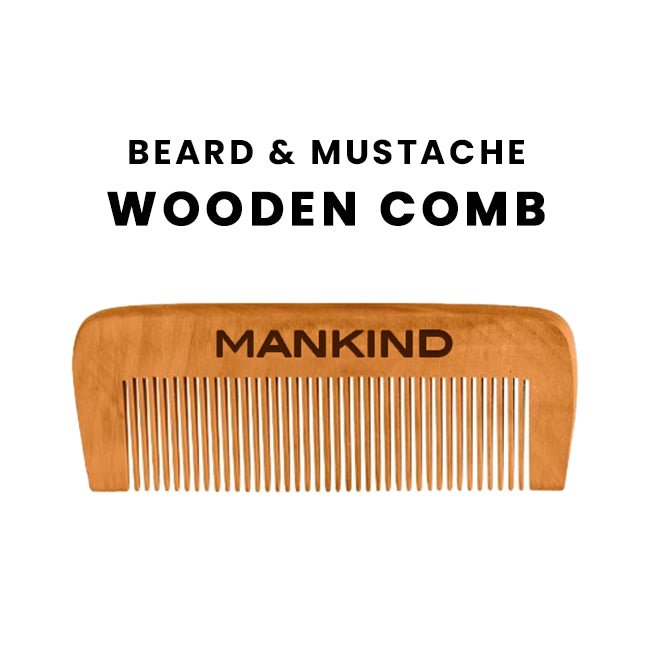 Beard & Mustache Wooden Comb – For Styling & Grooming - ChiltanPure