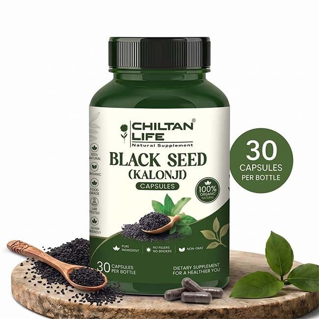Black Seed Capsule 100% Natural Black Seed Tablets 30 Per Bottle - ChiltanPure
