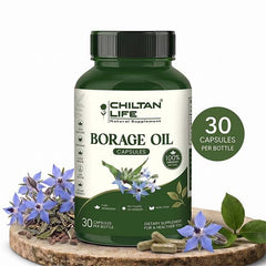 Borage Oil Capsule 100% Natural Borage Oil Tablets 30 Per Bottle - ChiltanPure