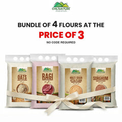 Bundle Of 4 Flour At The Price Of 3 / Oats Flour / Ragi Flour / Multi Grain Flour / Sorghum Flour - ChiltanPure