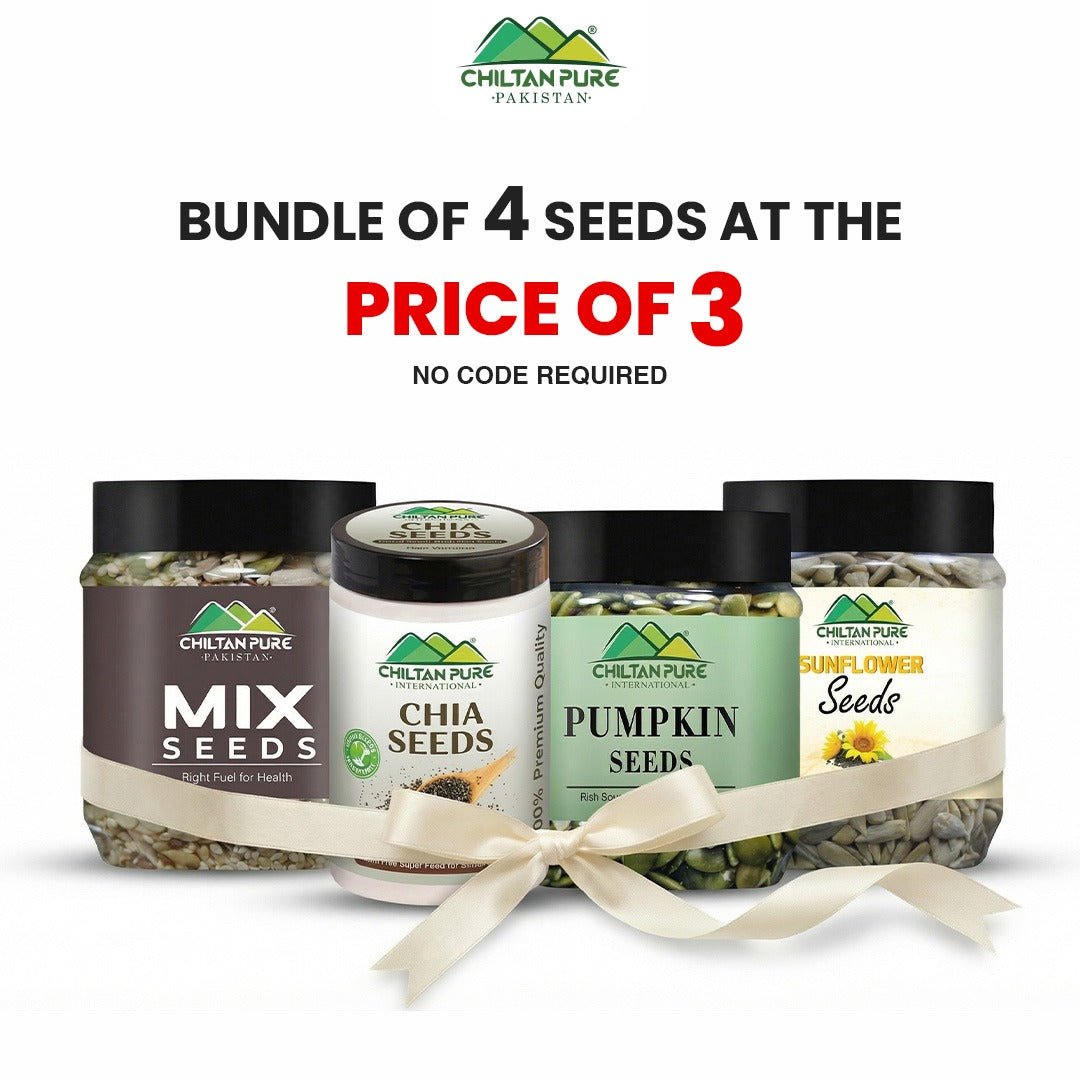Bundle Of 4 Seeds At The Price Of 3 / Mix Seeds / Chia Seeds / Pumpkin Seeds / SunFlower Seeds - ChiltanPure