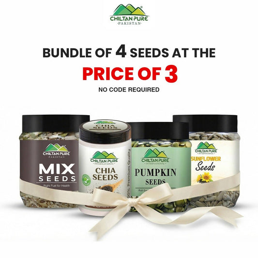 Bundle Of 4 Seeds At The Price Of 3 / Mix Seeds / Chia Seeds / Pumpkin Seeds / SunFlower Seeds - ChiltanPure