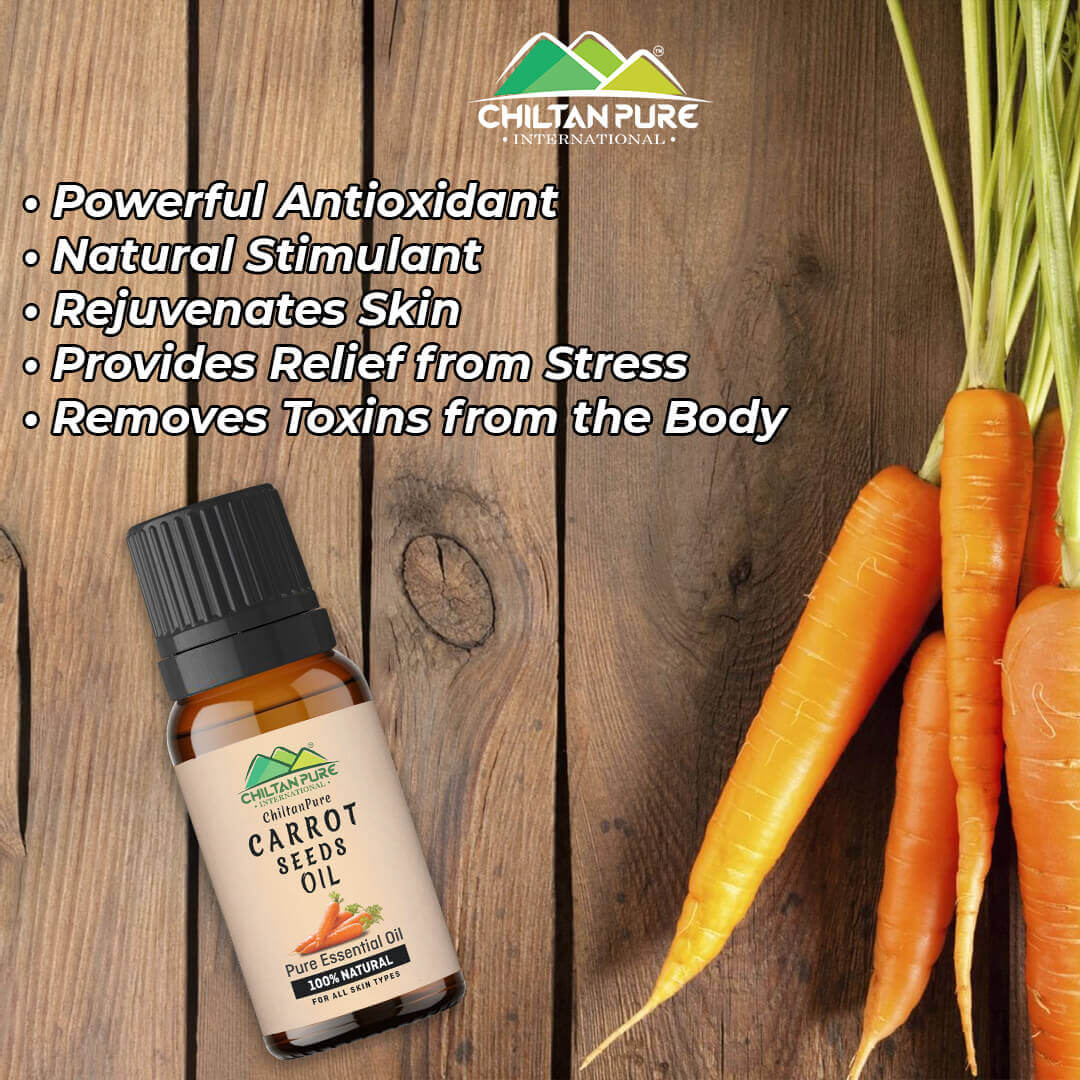 Carrot Seed Essential Oil – Natural Stimulant, Detoxifies Blood, Improves Complexion & Provides Relief from Stress - Mamasjan