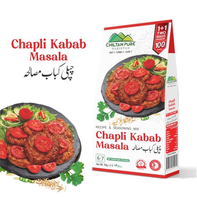Chapli Kabab Masala / چپلی کباب مصالحہ / Chapli Kabab Masala Recipe / 50gm± 1+1 (2 Packet) Inside Box - ChiltanPure
