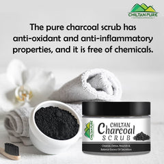 Charcoal Face & Body Scrub – Exfoliates Dead Flaky Skin, Removes Blackhead, Acne & Acne Scars, Minimizes Pores - Mamasjan