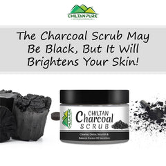 Charcoal Face & Body Scrub – Exfoliates Dead Flaky Skin, Removes Blackhead, Acne & Acne Scars, Minimizes Pores - Mamasjan