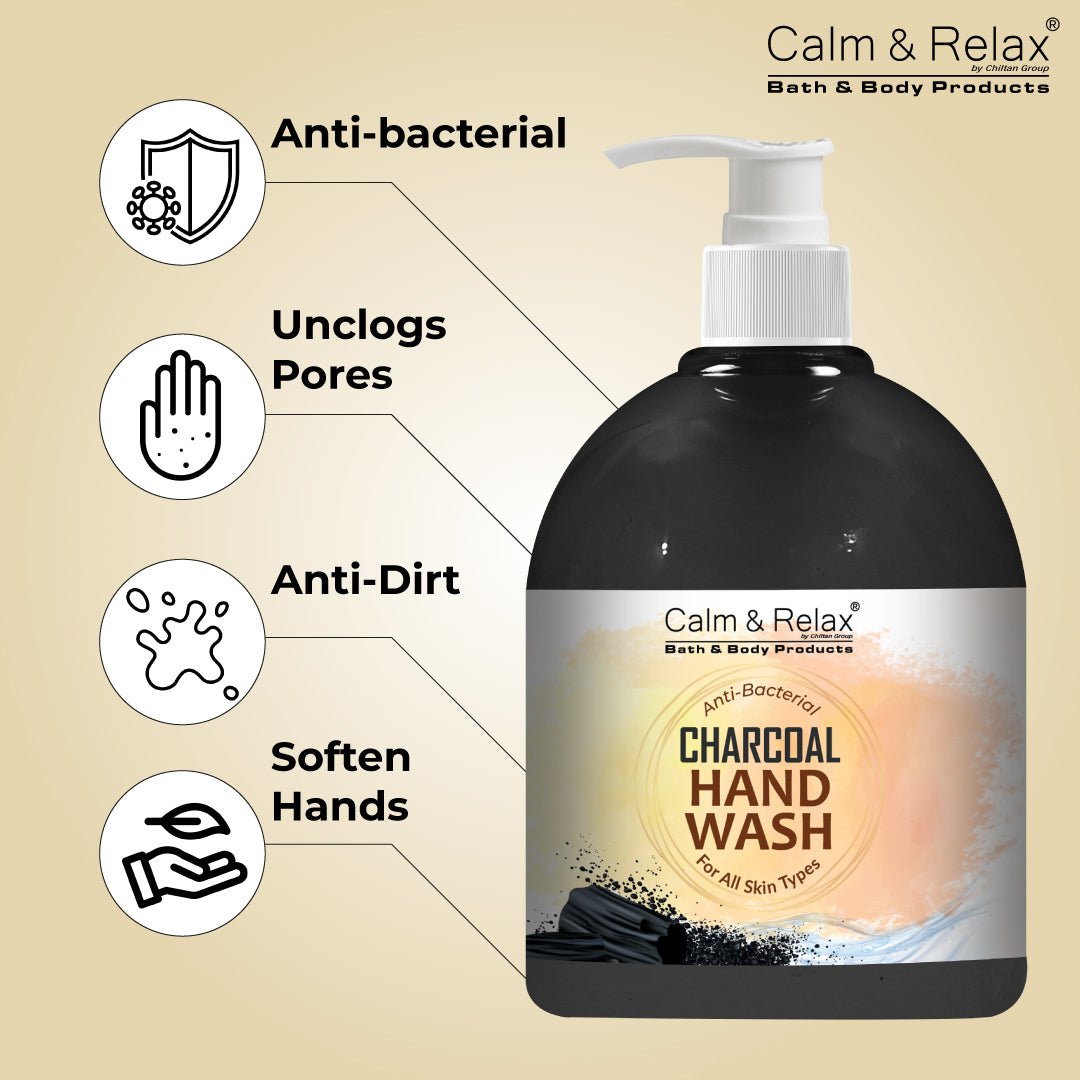 Charcoal Hand Wash - Antibacterial & Anti-Dirt Formula, Removes Impurities - ChiltanPure