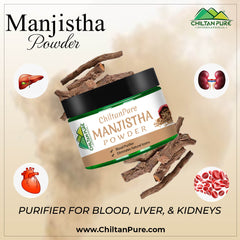 ChiltanPure Manjistha Powder – Beneficial for Vitiligo, Hyperpigmentation, Acne-Prone Skin & Scars 35gm - ChiltanPure