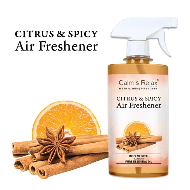 Citrus & Spicy Air Freshener - Zesty Fragrance, Eliminate Unpleasant Odours, Improves Focus & Productivity - ChiltanPure