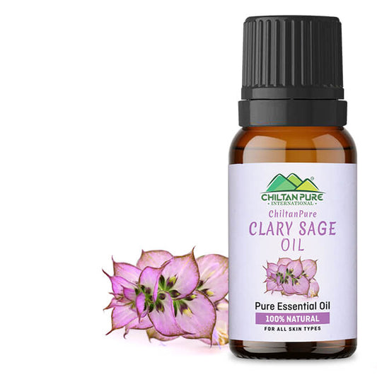 Clary Sage Essential Oil – Relieves Insomnia, Lowers Blood Pressure, Reduces Convulsions & Balances Hormones 20ml - ChiltanPure