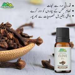 Clove Essential Oil – Good for Oral Health, Soothes Skin, Stimulates Hair Growth & Eliminates Toxins from Blood 20ml - ChiltanPure