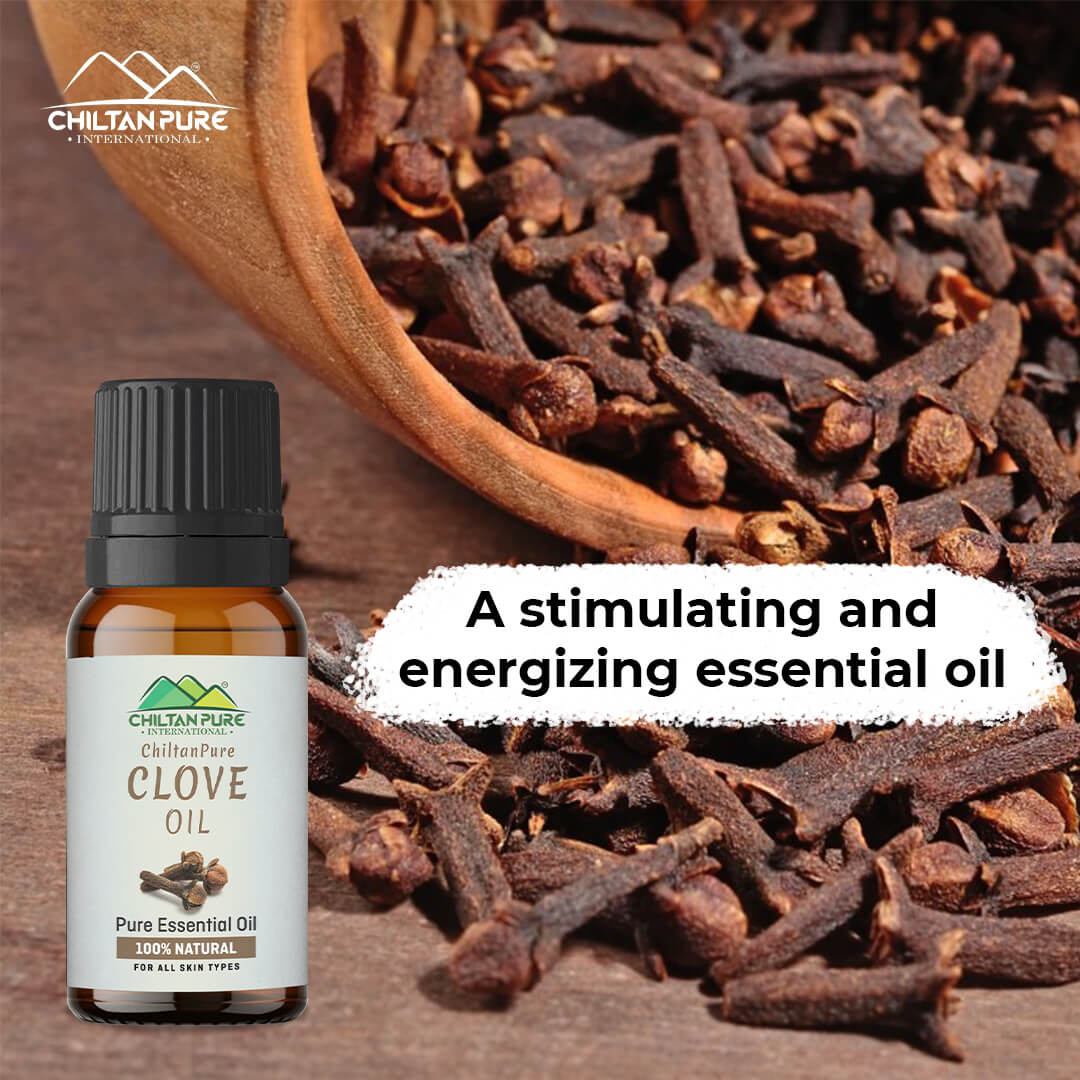 Clove Essential Oil – Good for Oral Health, Soothes Skin, Stimulates Hair Growth & Eliminates Toxins from Blood 20ml - ChiltanPure