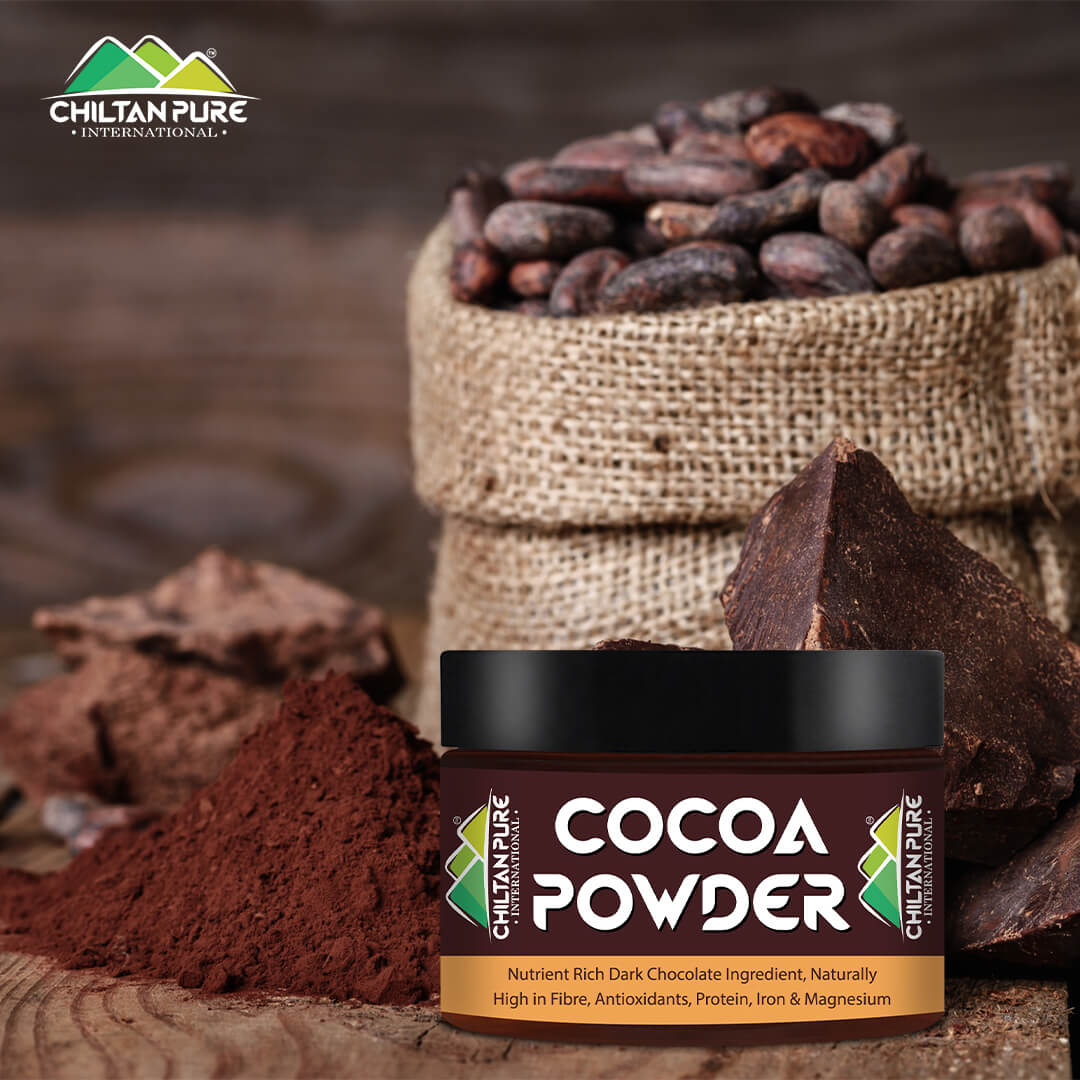 Cocoa Powder - Unsweetened Gluten Free Cocoa Powder, Ideal For Baking Brownies, Cakes, Cooking &amp; Concocting Delicious Hot Chocolate [ کوکو پاؤڈر] - ChiltanPure