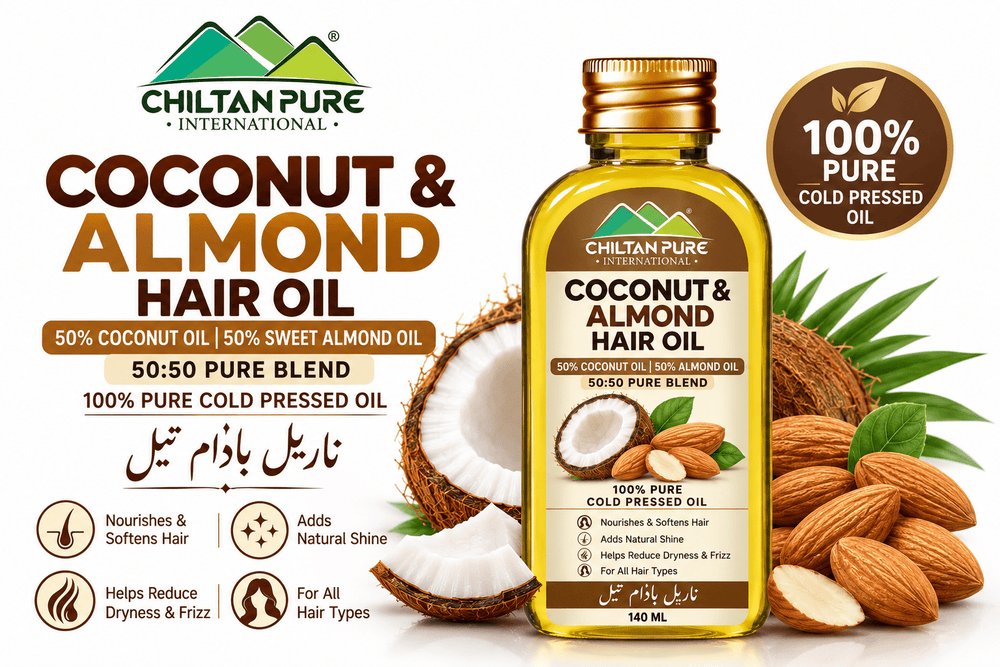 Coconut & Almond Hair Oil (Narial Badam Tail) 140ml - ChiltanPure