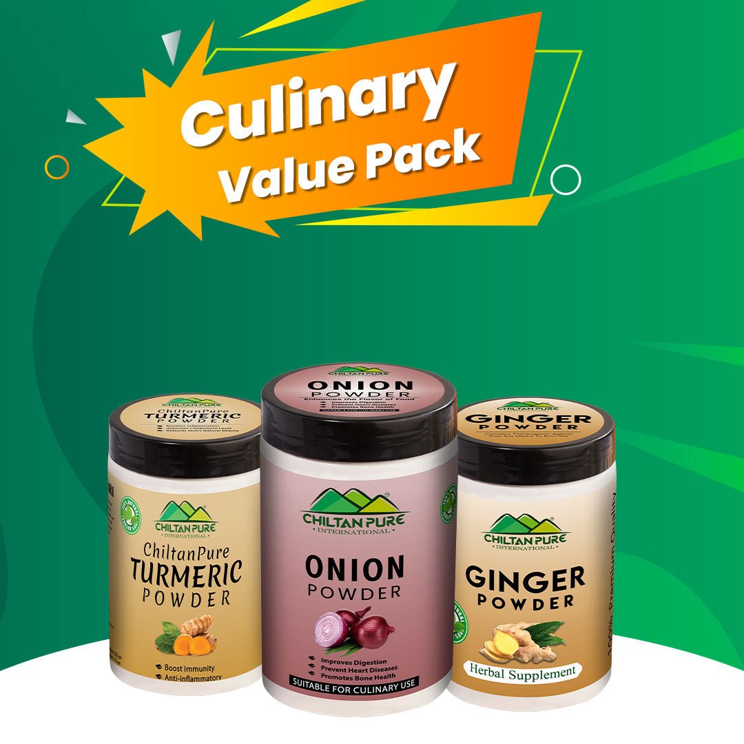 Culinary Value Pack – Onion Powder, Ginger Powder,Turmeric Powder - ChiltanPure