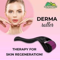 Derma Roller System – Ultra Sharp Needle Tips, Therapy for Skin Regeneration, Efficient Treatment for Anti-Aging Skin & Stretch Marks!! - ChiltanPure