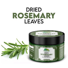 Dried Rosemary Leaves (Rosmarinus officinalis L.) - Fresh Organic Aromatic Leaves, Enhances the Flavor of Meal, Boosts Healthy Hair Growth, Treats Acne & Eczema Prone Skin - ChiltanPure