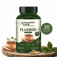 Flaxseed Capsule 100% Natural Flaxseed Tablets 30 Per Bottle - ChiltanPure