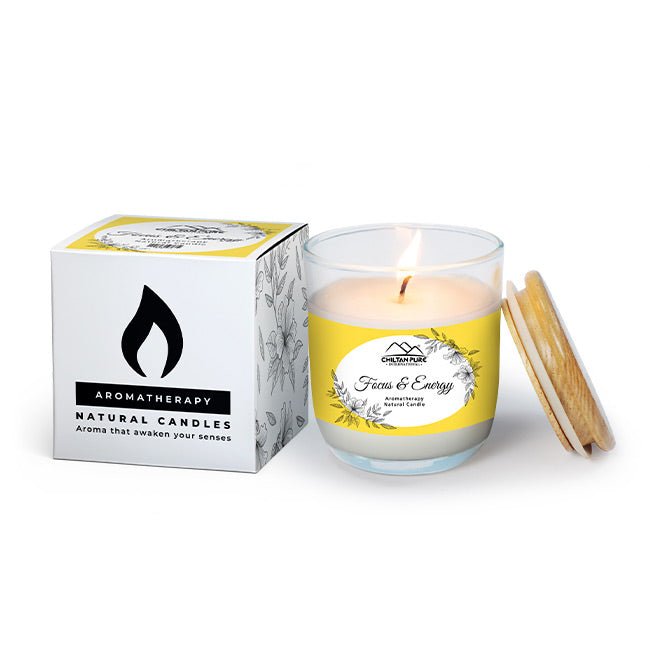 Focus & Energy Aromatherapy Candle – Warm up the Soul Inside!! 500g - ChiltanPure