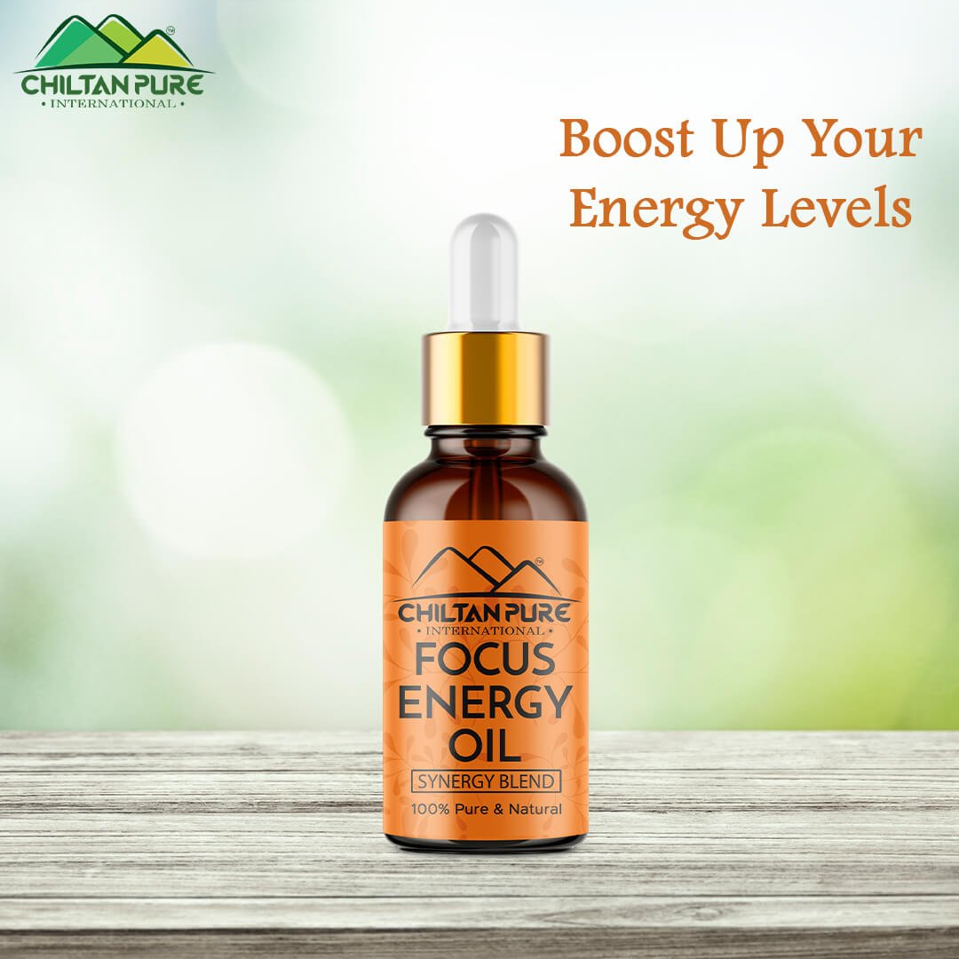 Focus & Energy Oil – Give You Extra Boost You Need with 100% Pure Undiluted Certified Organic Essential Oils 30ml - ChiltanPure