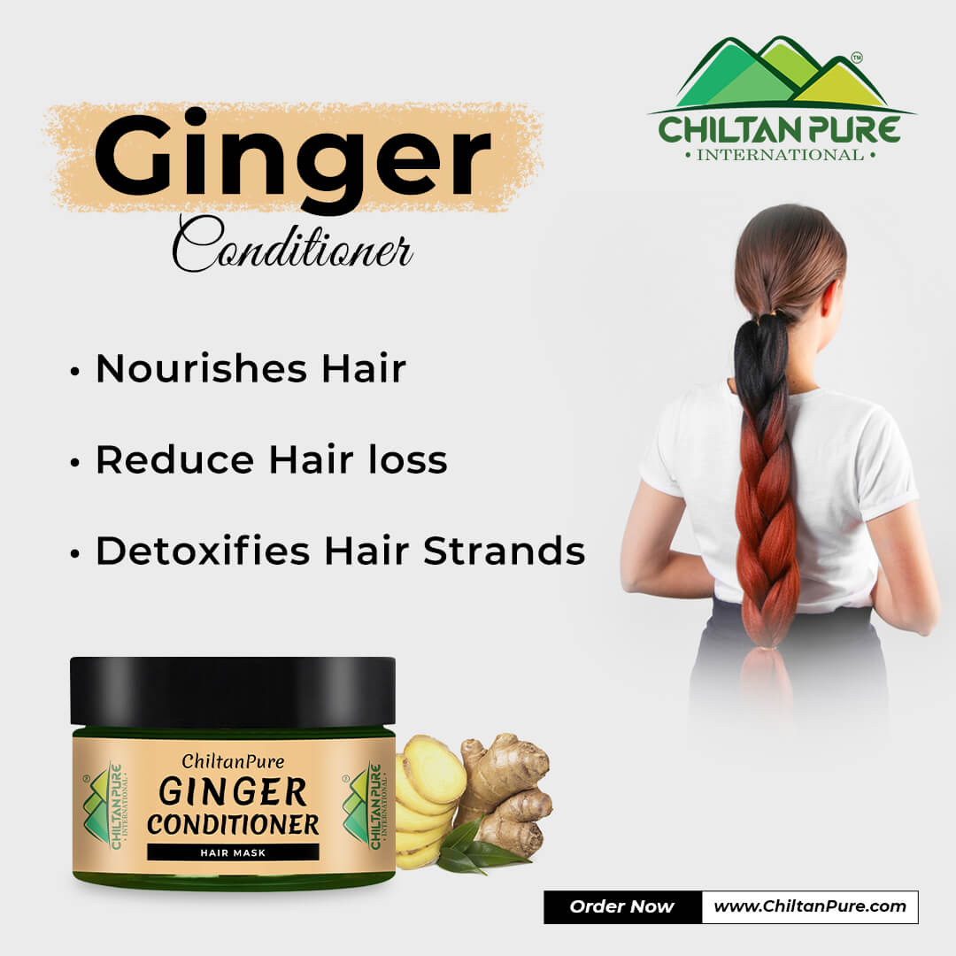 Ginger Conditioner Hair Mask – Nourishes Hair, Restores Hair Manageability, Makes Hair Soft & Shiny 250ml - ChiltanPure