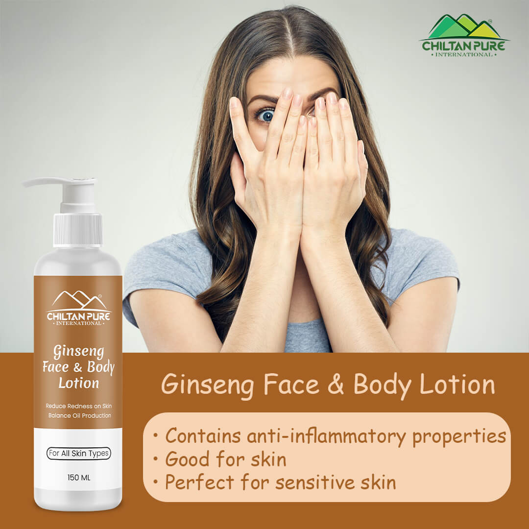 Ginseng Lotion – Brilliant Overall Complexion Booster, Helps Balance Oil Production, Helps Quell Redness & Puffiness – Regenerates Skin Cells 150ml - ChiltanPure