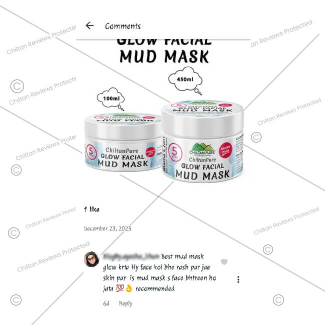 Glow Facial Mud Mask – Refine Pores, Soothes Skin, Absorbs Excess Oil, Boosts Skin’s Elasticity & Natural Glow!! - ChiltanPure