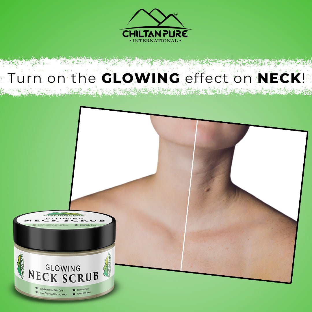 Glowing neck scrub for smoother brighter-looking neck skin