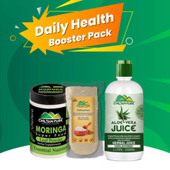 Health Booster Kit – Aloe Vera Juice(Non-Flavored), Buck Wheat Flour & Moringa Powder - ChiltanPure