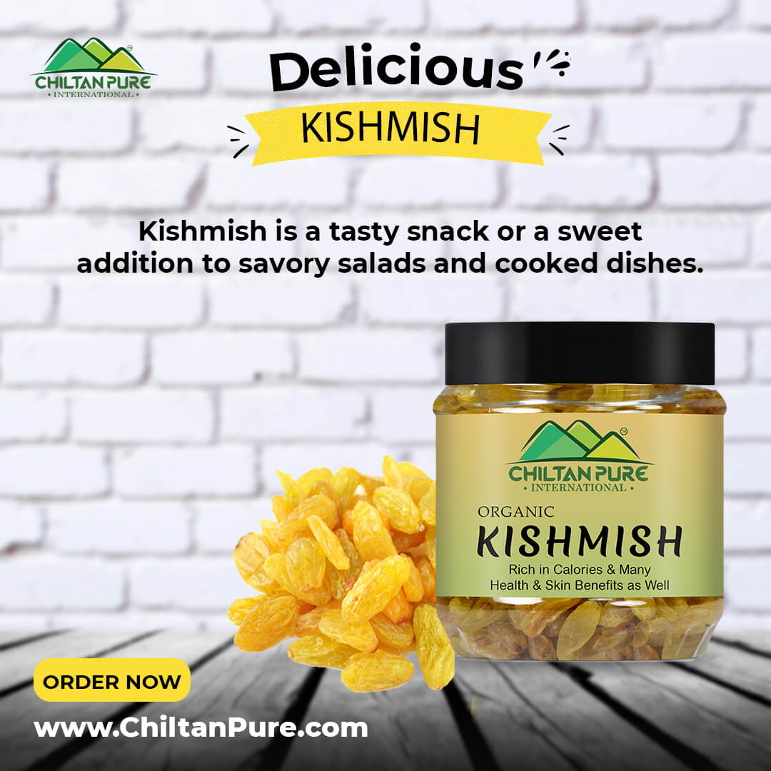 Kishmish – Improves Eyesight, Regulates Blood Pressure, Helps in Weight loss & Prevention of Cancer 210gm - ChiltanPure