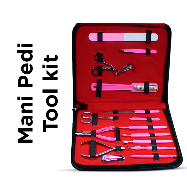 Mani & Pedi Tool Kit - 15-in-1 Professional Nail Care Set